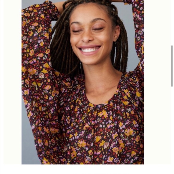 Pauline Anthropologie Ballon Sleeve Blouse Top - Picture 6 of 14